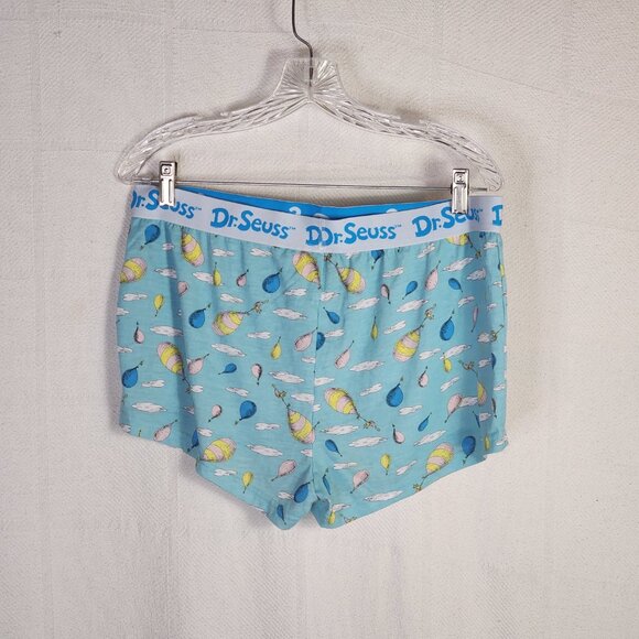Dr. Seuss Seuss Blue Oh the Places You'll Go Poly Rayon Sleep Short Size M 8-10 - Picture 6 of 16